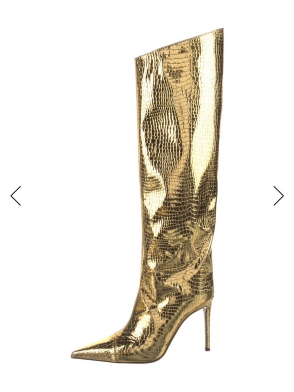 Alexandre Vauthier Gold Statement Boots – Never Worn – Size 38 - NEVER WORN - Picture 3 of 6
